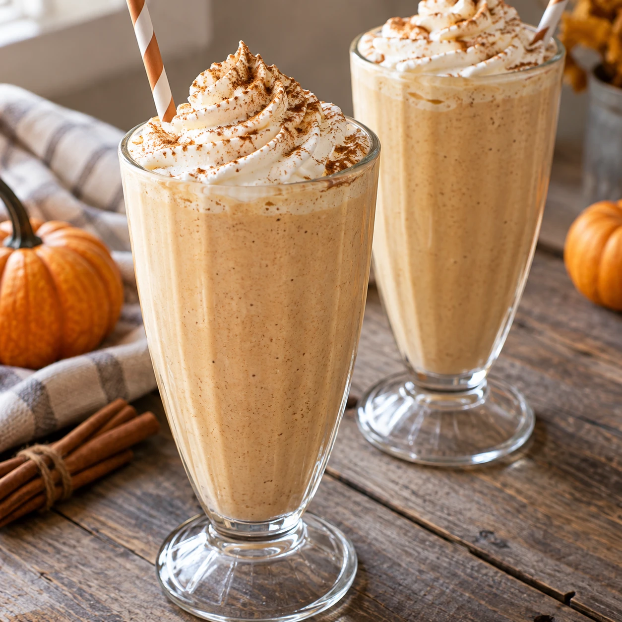Pumpkin Spice Milkshakes finished dish